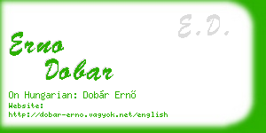 erno dobar business card