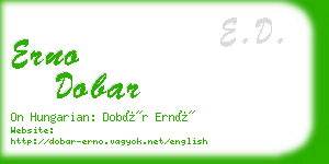 erno dobar business card